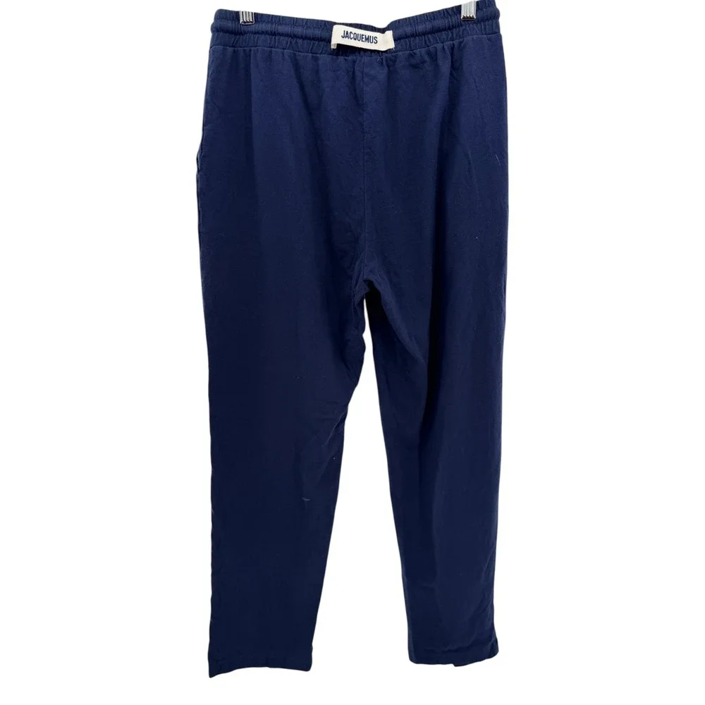 Jacquemus x Air France La Premiere Le Pyjama Navy Blue Cotton Set Womens M